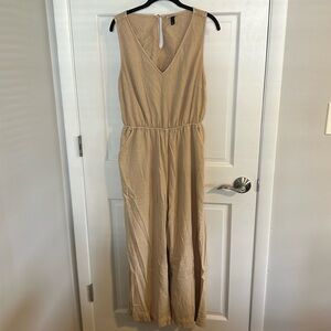 Linen Open Back Jumpsuit